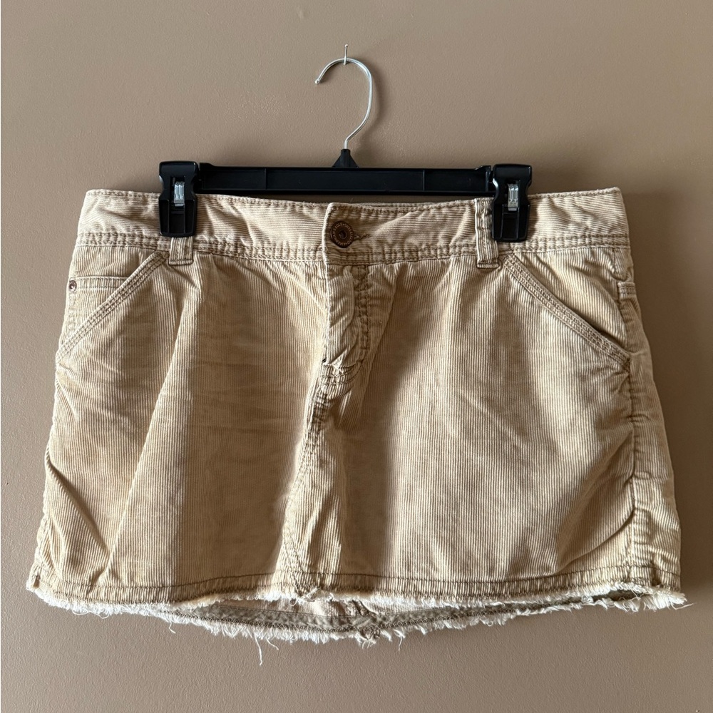American Eagle Outfitters Beige Corduroy Skirt